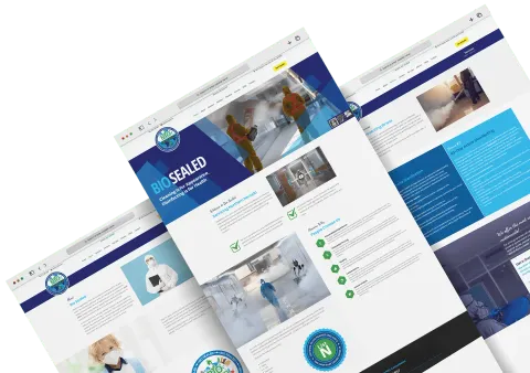 Portfolio Snapshot of Bio Sealed Website