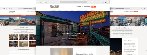 Web Design Project Snapshot of Kramer's Midtown Website